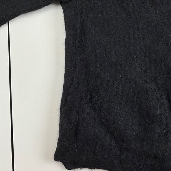 Free People Black Alpaca Open Front Cardigan Womens Sz XS - Picture 10 of 11